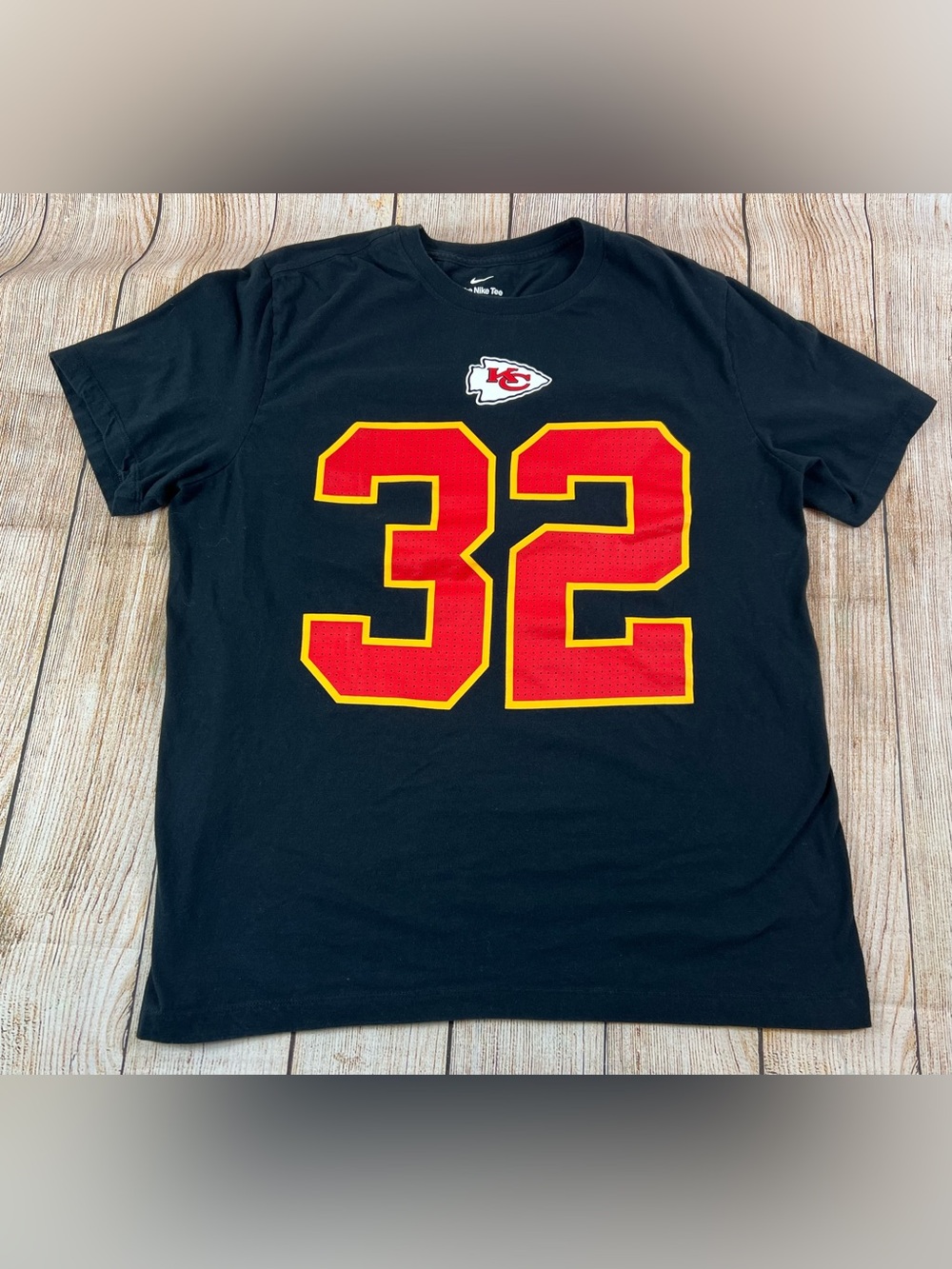 Nike NFL Kansas City Chiefs Nick Bolton #32 Black Jersey T Shirt Size Large